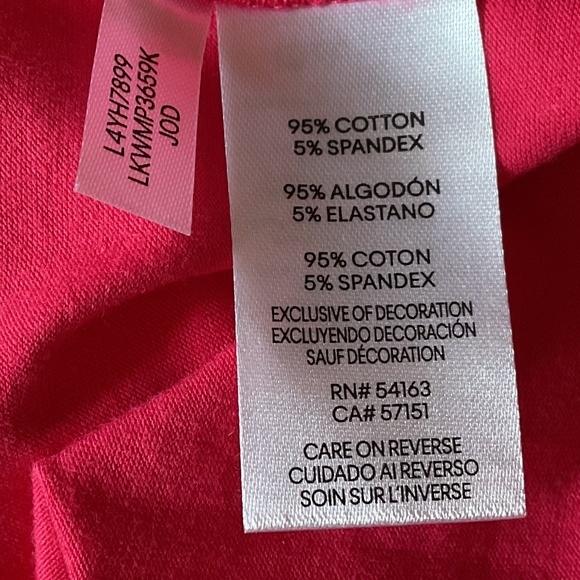 NWT KARL LAGERFELD Raspberry Embroidered Logo Design Woman T-Shirt Size US L - Picture 9 of 10